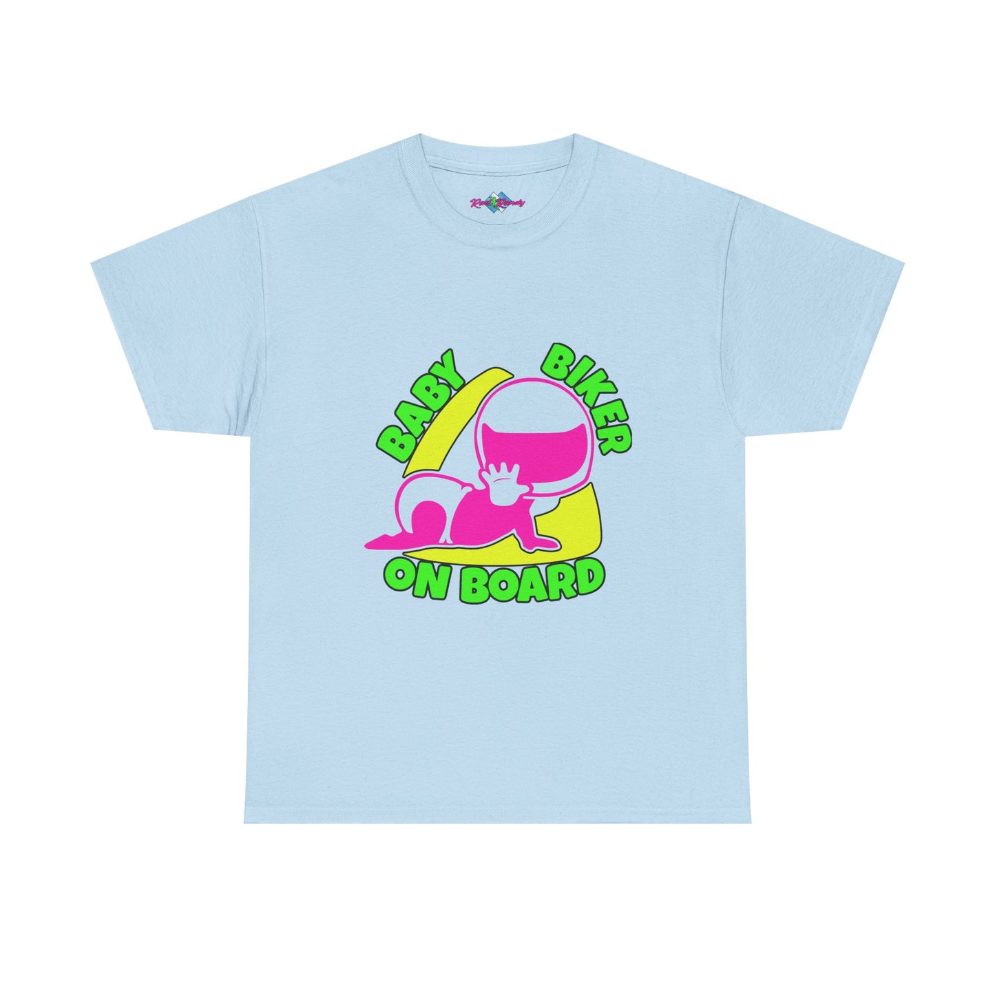 Baby Biker on Board. Girl. Heavy Cotton T-Shirt