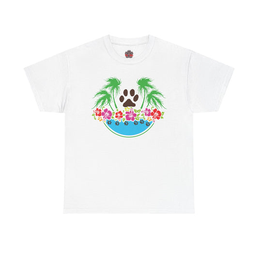 Tropical Paws. Heavy Cotton T-Shirt