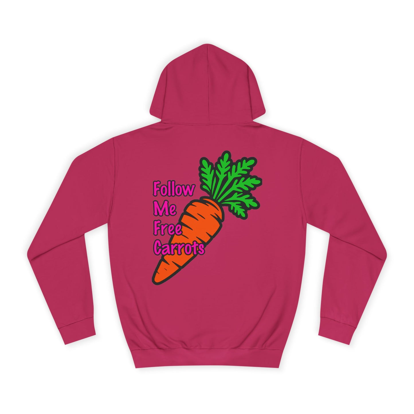 Follow me Free Carrots, Rad Moto Bunny, Unisex Hoodie - Biker Style Sweatshirt for Motorcycle Enthusiasts