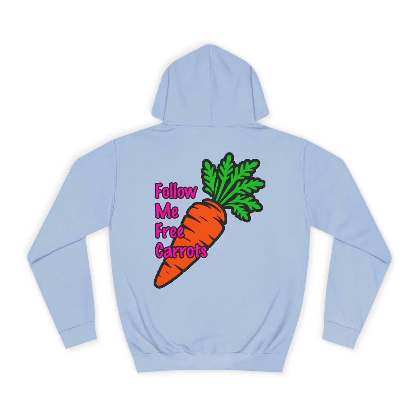 Follow me Free Carrots, Rad Moto Bunny, Unisex Hoodie - Biker Style Sweatshirt for Motorcycle Enthusiasts