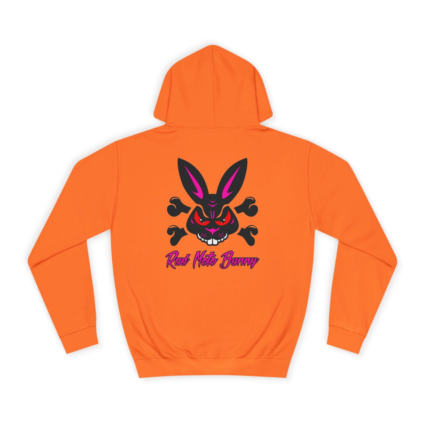 Rad Moto Bunny, Unisex Hoodie - Biker Style Sweatshirt for Motorcycle Enthusiasts