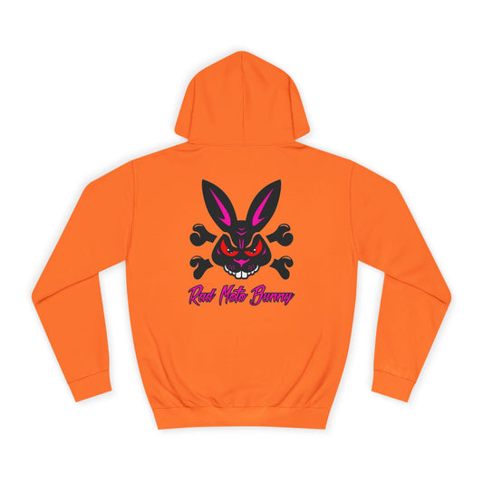 Rad Moto Bunny, Unisex Hoodie - Biker Style Sweatshirt for Motorcycle Enthusiasts