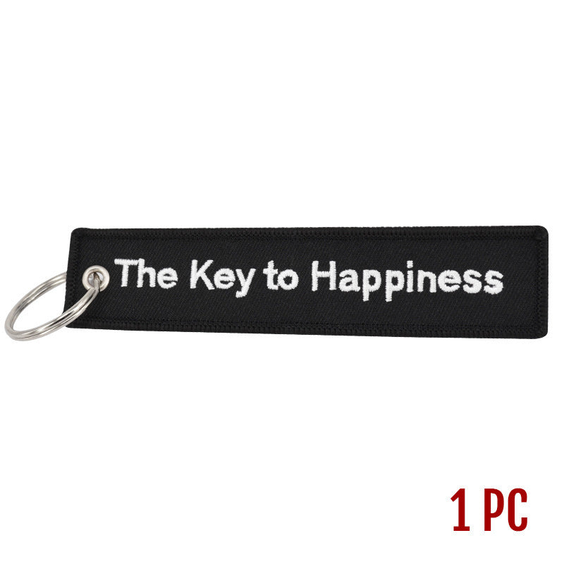 Motorcycle Embroidered Keychain