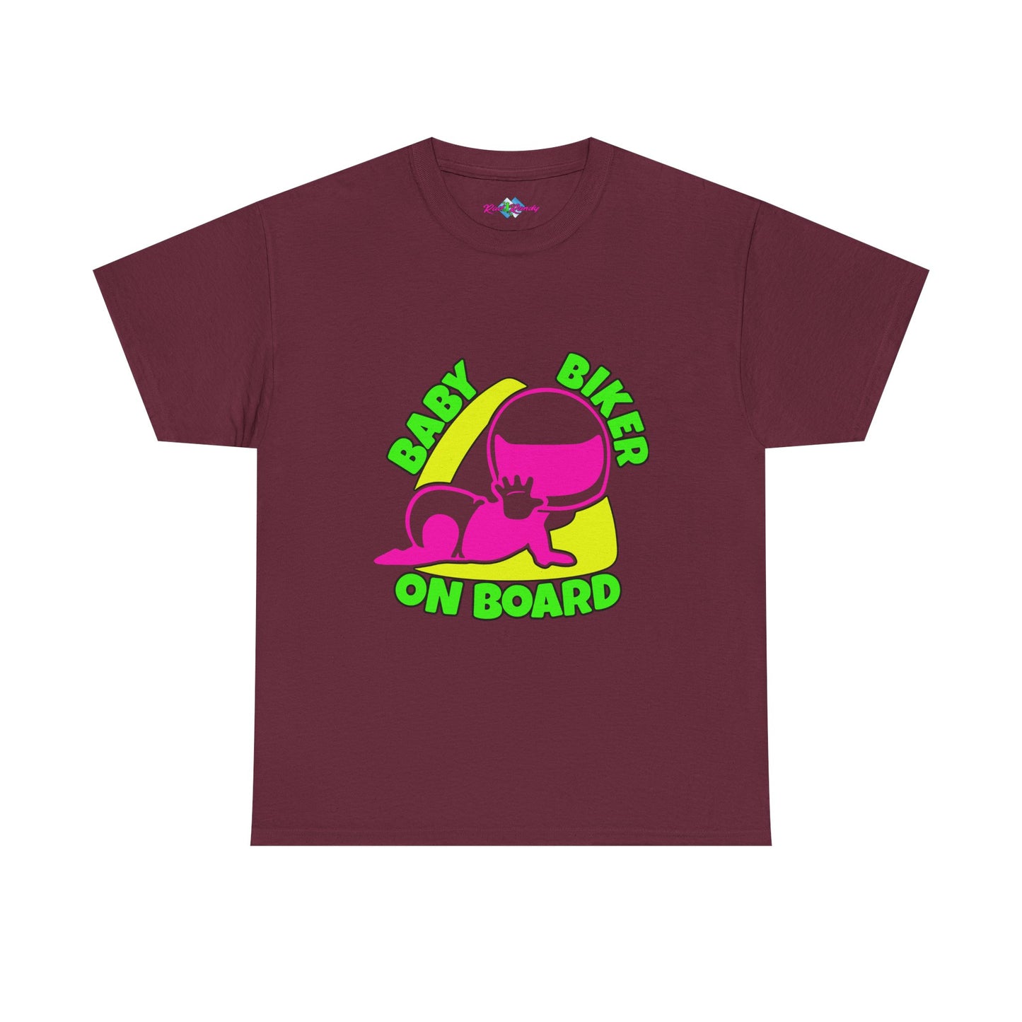 Baby Biker on Board. Girl. Heavy Cotton T-Shirt