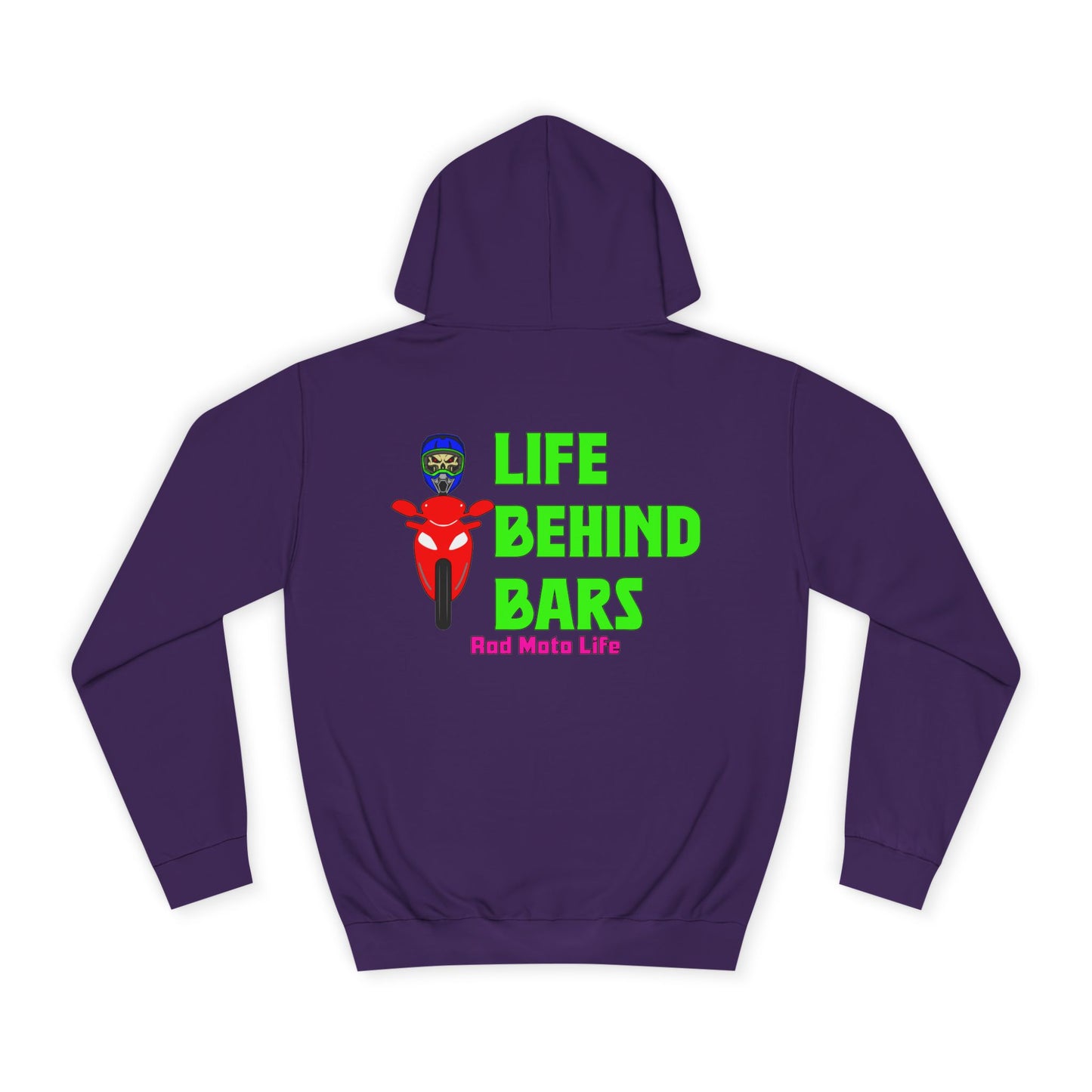 Life Behind Bars, Rad Moto Life Unisex Hoodie - Biker Style Sweatshirt for Motorcycle Enthusiasts