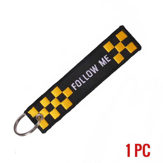 Motorcycle Embroidered Keychain