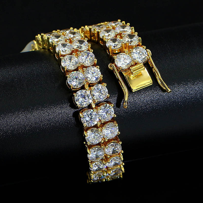 Double Row Inlaid Zircon Bracelet
