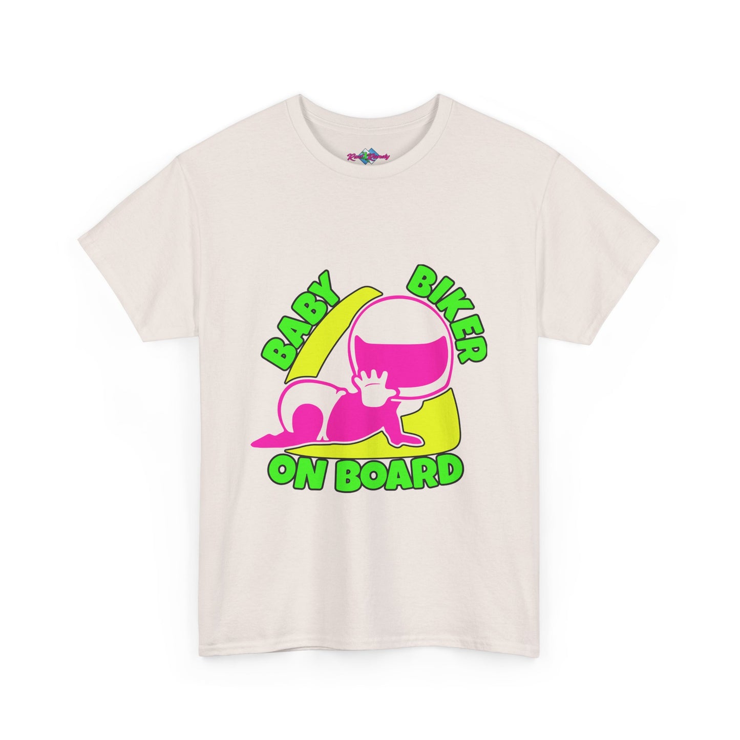 Baby Biker on Board. Girl. Heavy Cotton T-Shirt