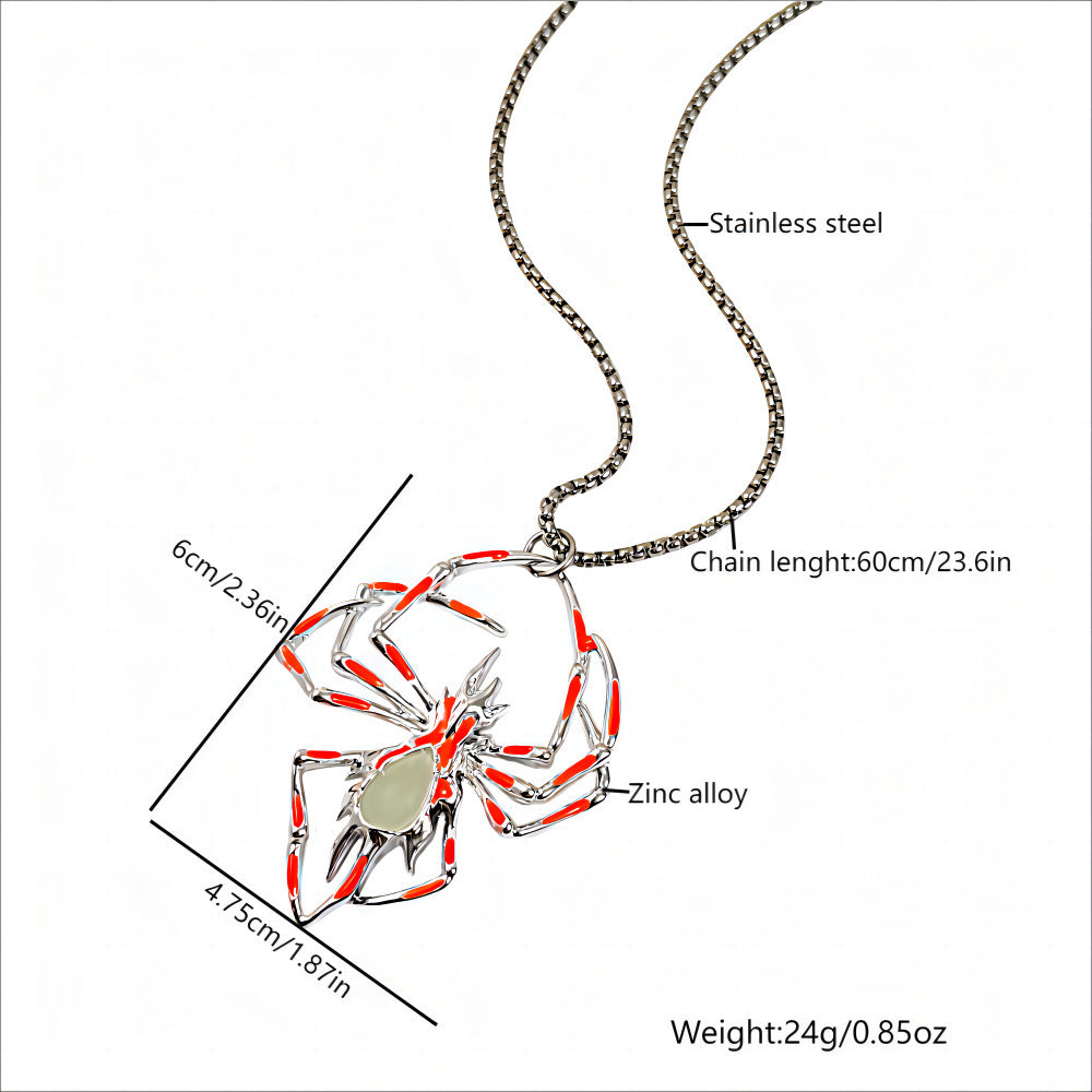 Halloween Luminous Spider Necklace
