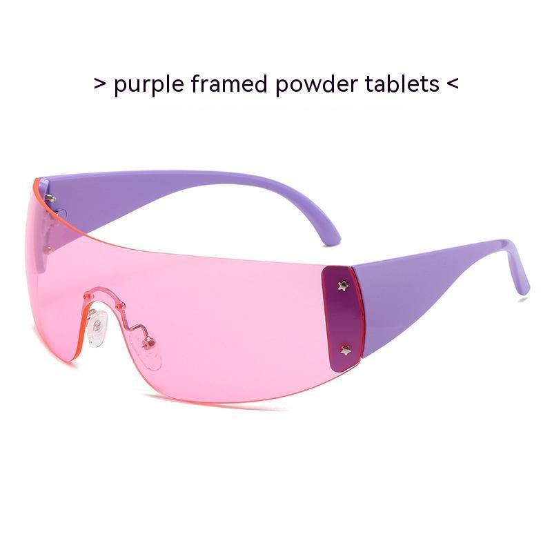 Siamese Pentagram Rimless Sunglasses