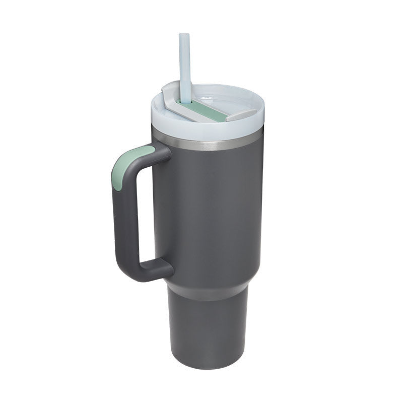 40 Oz Stainless Steel Tumbler with Lid & Straw
