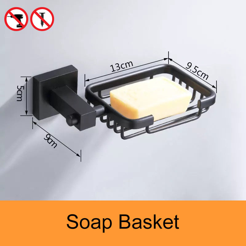 Hole-free Bathroom Rack Wall Hanging
