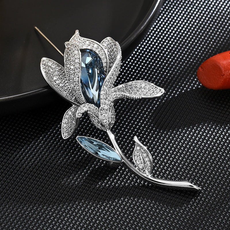 Fashion Crystal Tulip Brooch