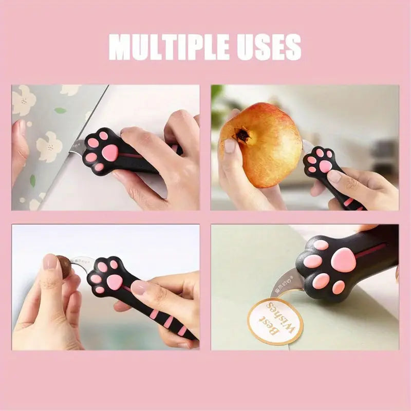 Cute Cat Paw Box Cutter - Retractable Utility Knife