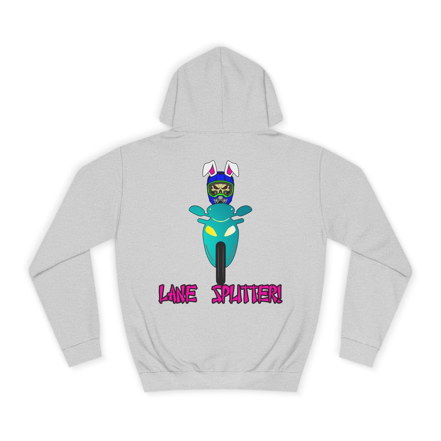 Lane Splitter,  Rad Moto Bunny, Unisex Hoodie - Biker Style Sweatshirt for Motorcycle Enthusiasts
