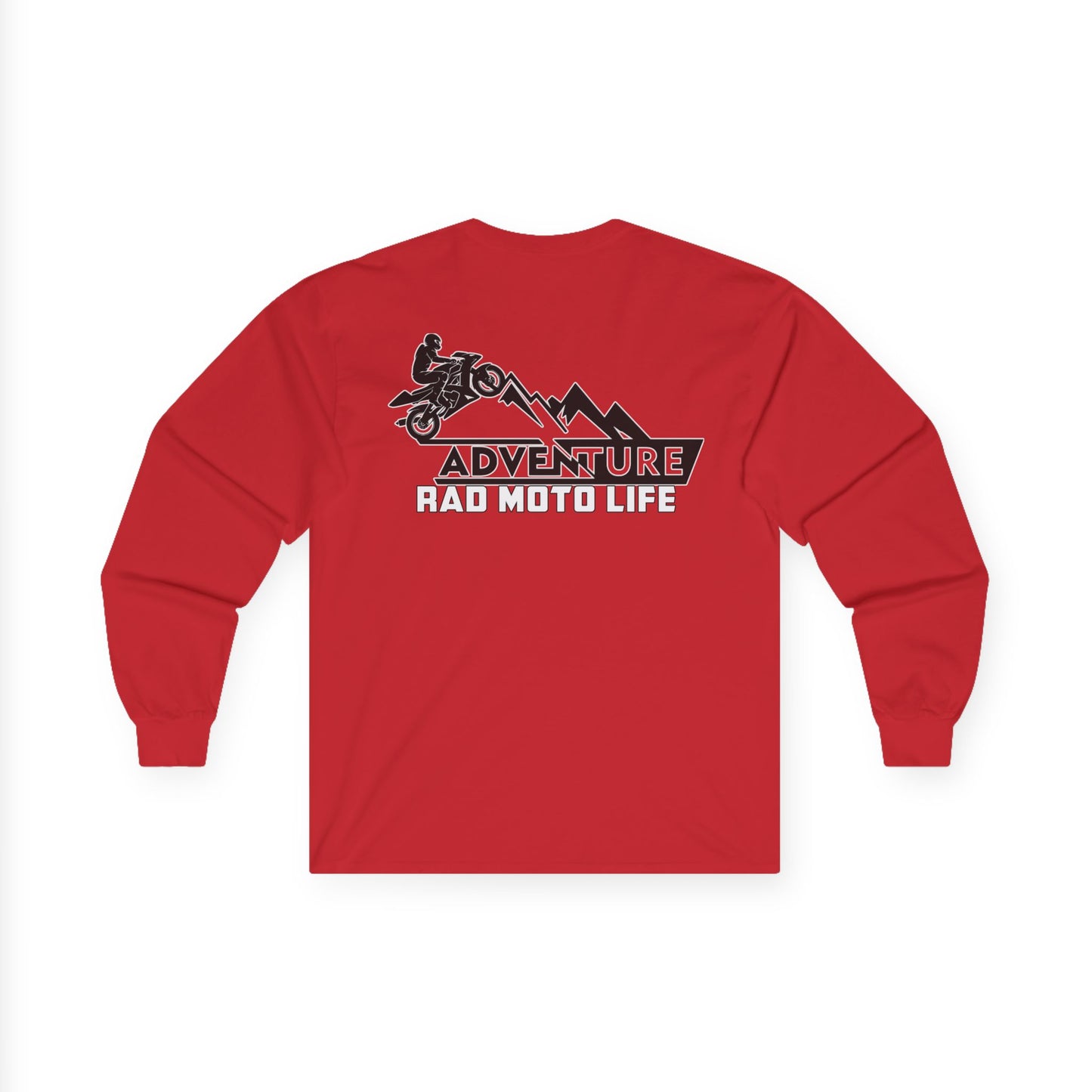 Adventure, Rad Moto Life Unisex Long Sleeve Tee - Bold Graphic T-Shirt for Motorcycle Enthusiasts