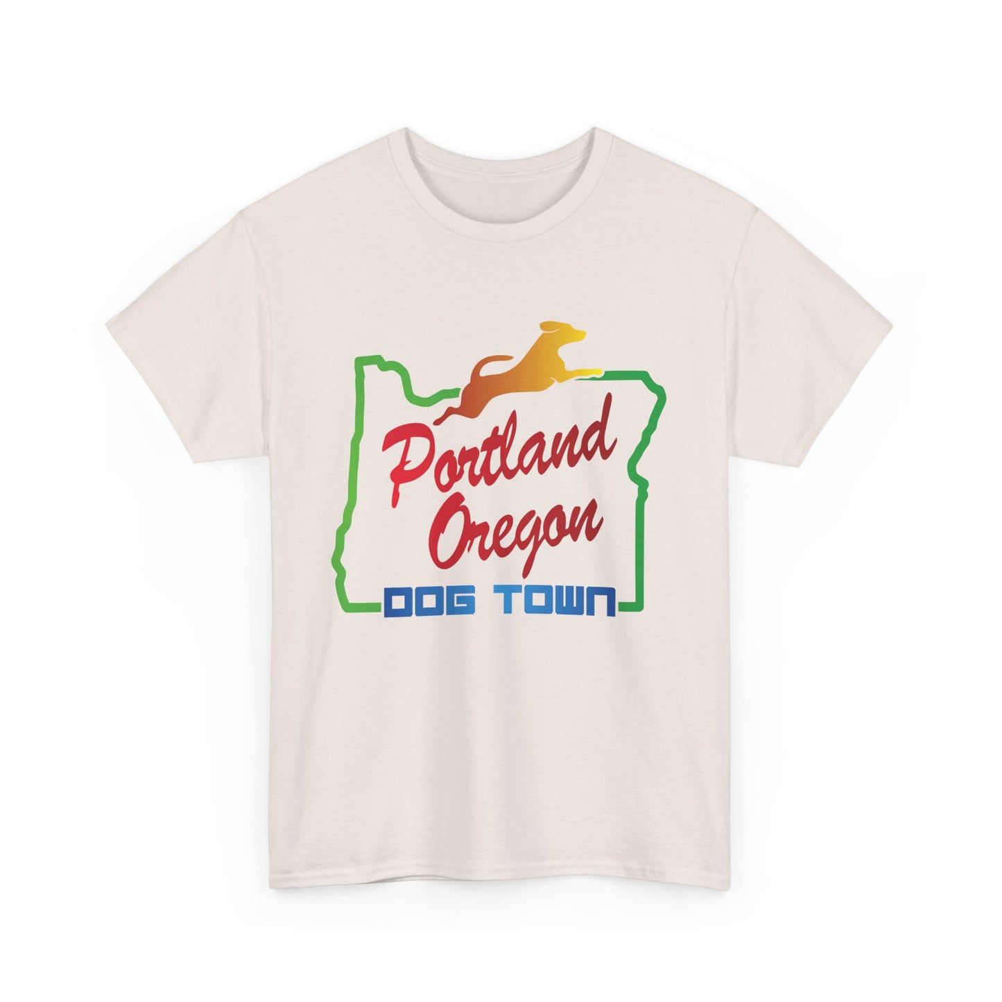 Portland Oregon Dog Town. Heavy Cotton T-Shirt