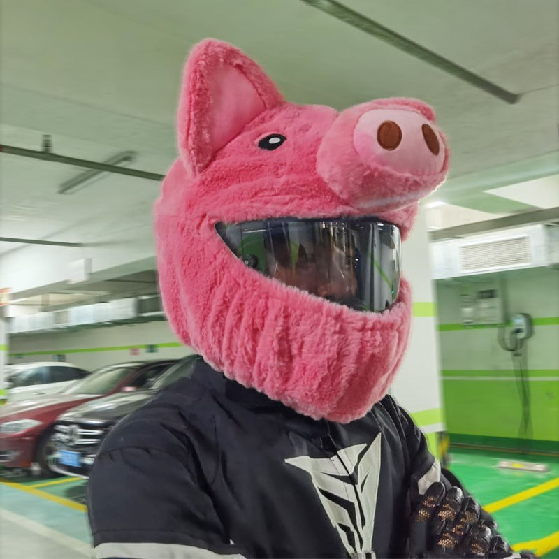 Pig Helmet Plush Cartoon Cover