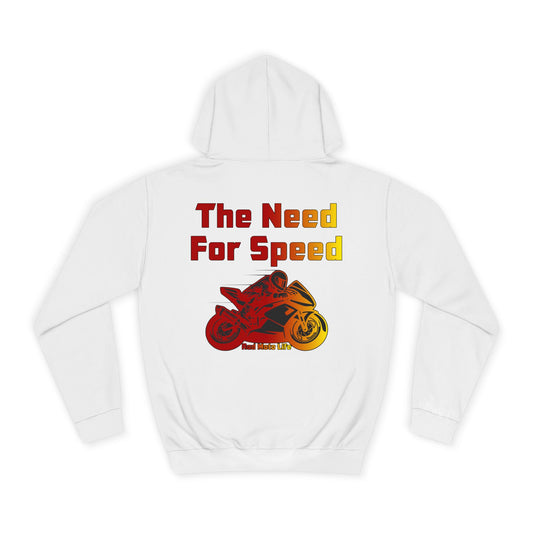 The Need for Speed, Rad Moto Life Unisex Hoodie - Biker Style Sweatshirt for Motorcycle Enthusiasts