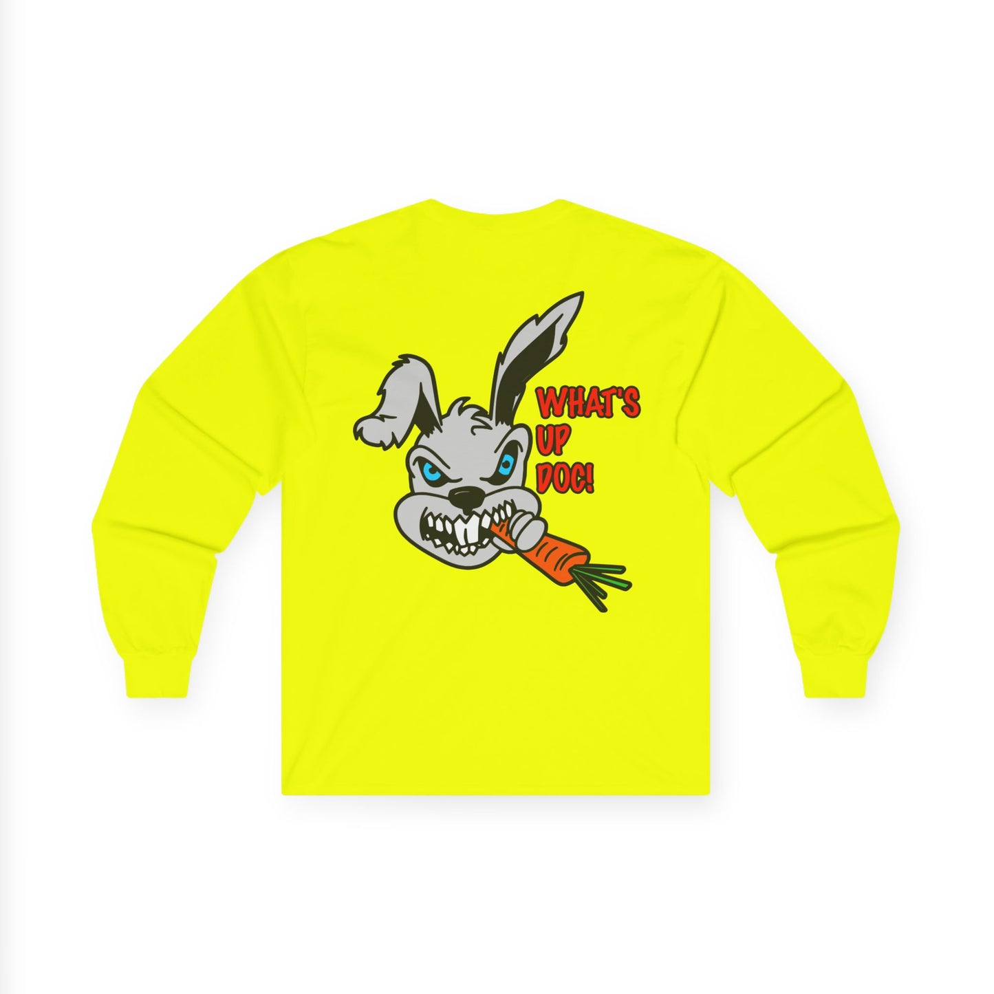 What's up Doc Bunny, Rad Moto Bunny, Unisex Long Sleeve Tee - Bold Graphic T-Shirt for Motorcycle Enthusiasts