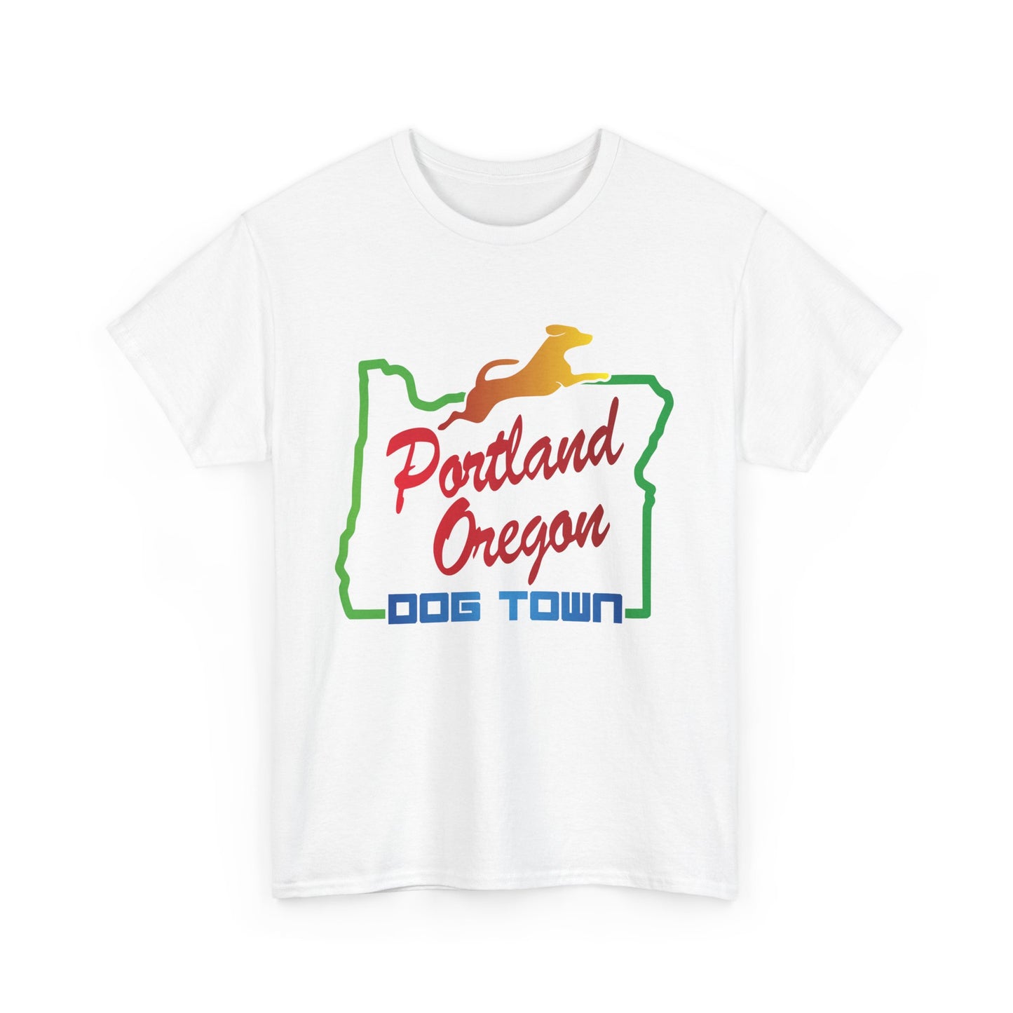 Portland Oregon Dog Town. Heavy Cotton T-Shirt