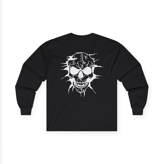 Breakout Skull, Rad Moto Bunny, Unisex Long Sleeve Tee - Bold Graphic T-Shirt for Motorcycle Enthusiasts