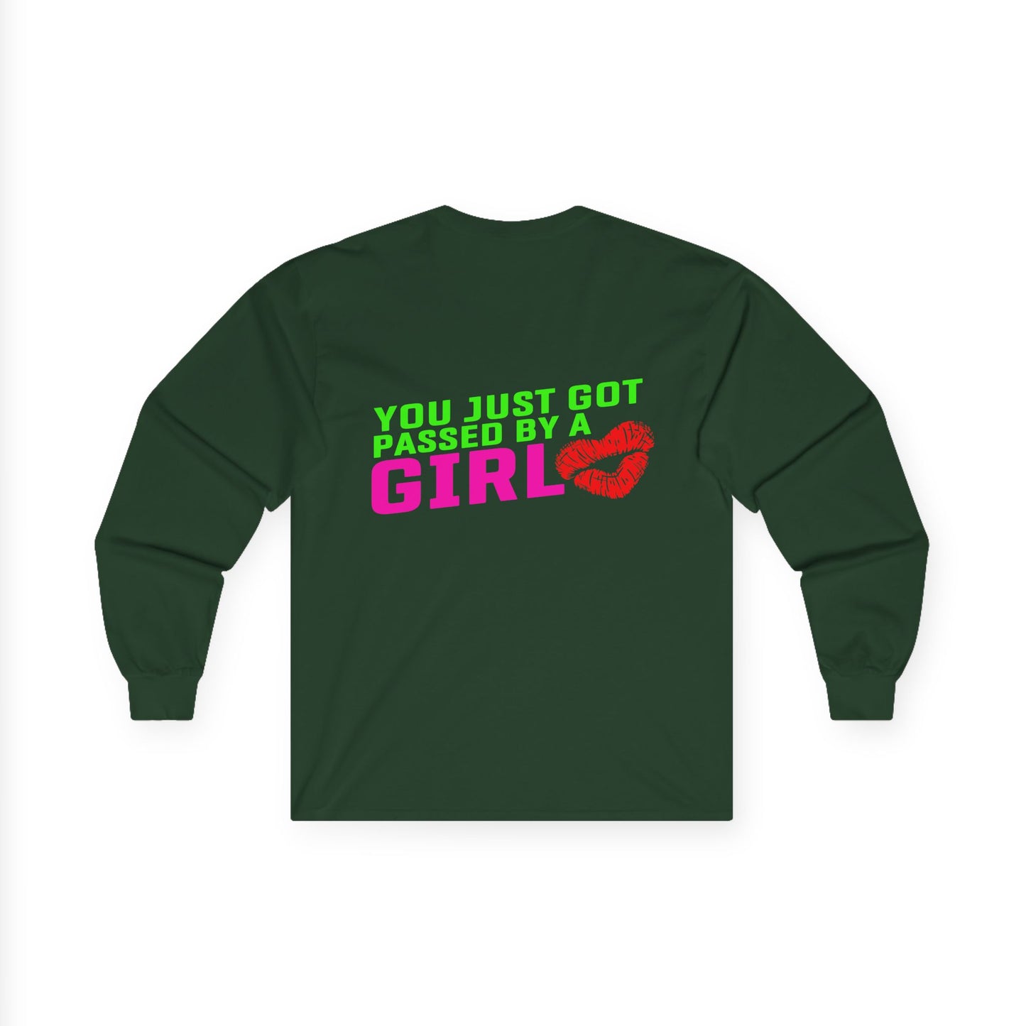 You just got passed by a Girl, Rad Moto Bunny, Unisex Long Sleeve Tee - Bold Graphic T-Shirt for Motorcycle Enthusiasts
