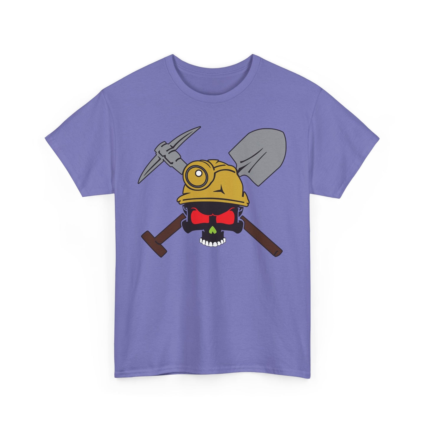 Miner Skull. Heavy Cotton T-Shirt