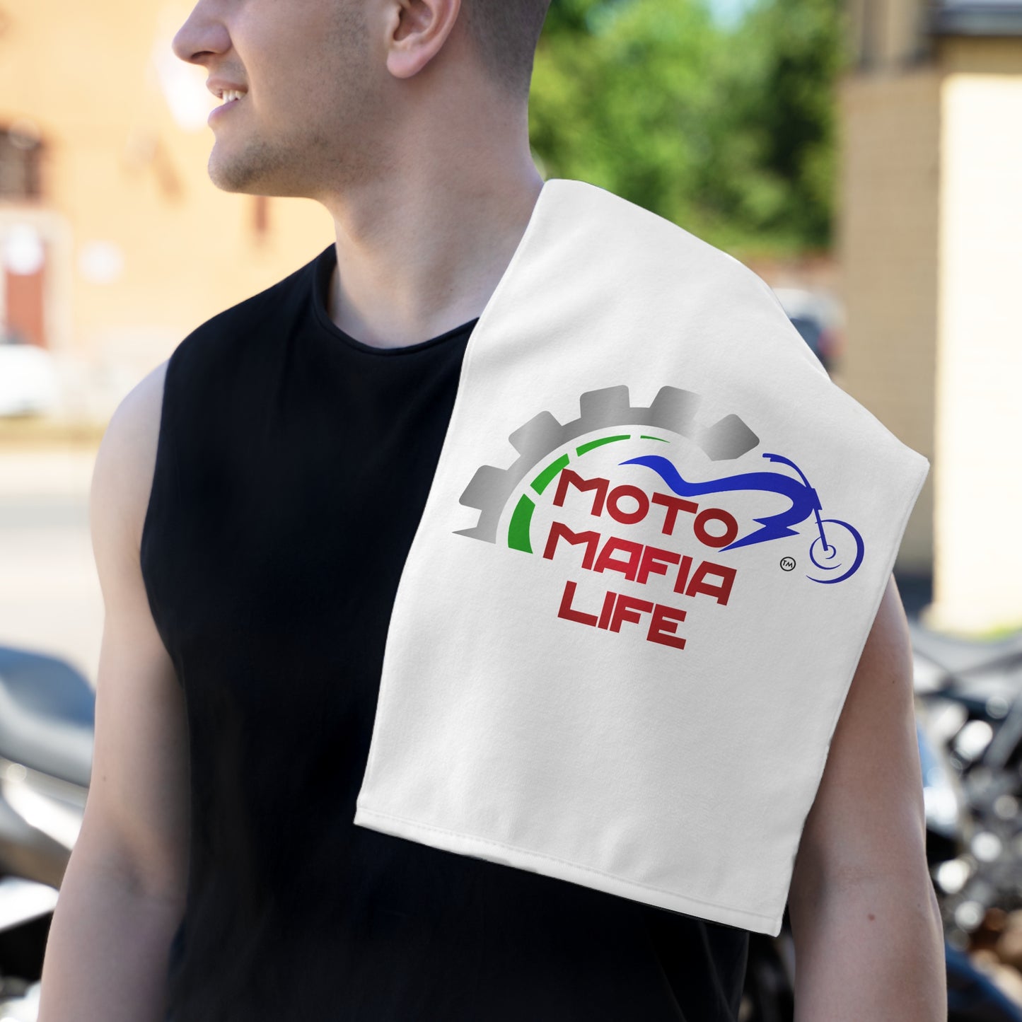 Geared, Moto Mafia Life, Biker Towel - Perfect for Motorsports Fans