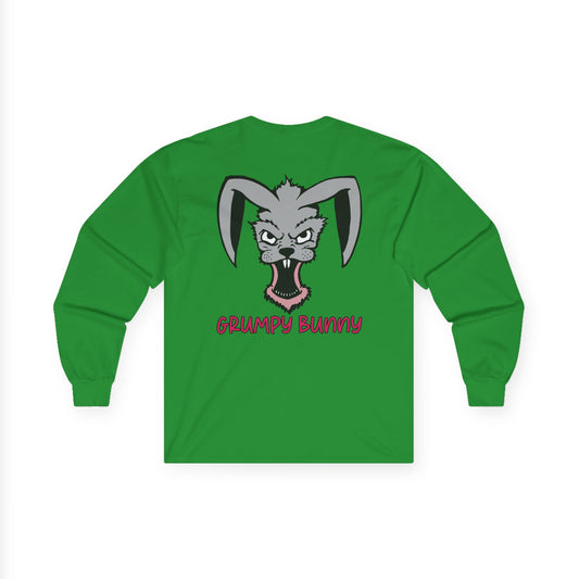 Grumpy Bunny, Rad Moto Bunny, Unisex Long Sleeve Tee - Bold Graphic T-Shirt for Motorcycle Enthusiasts