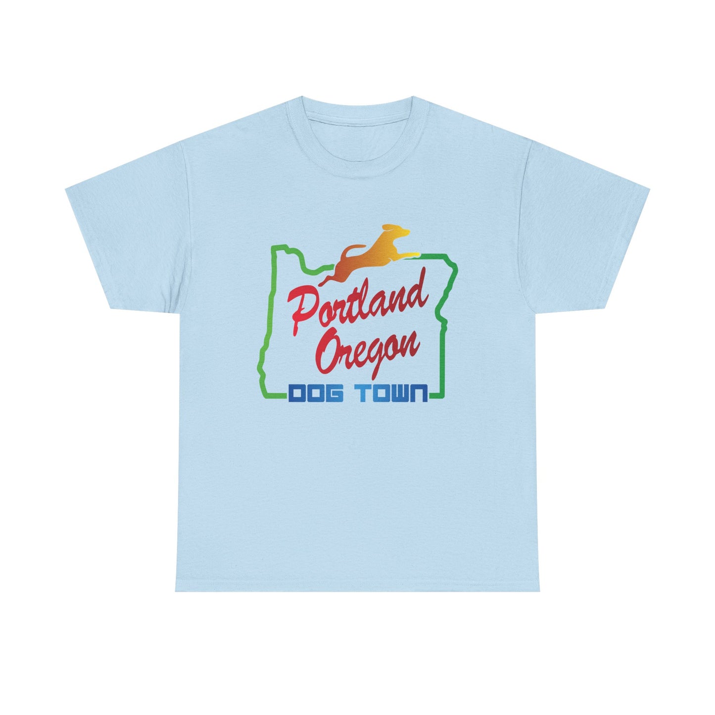Portland Oregon Dog Town. Heavy Cotton T-Shirt