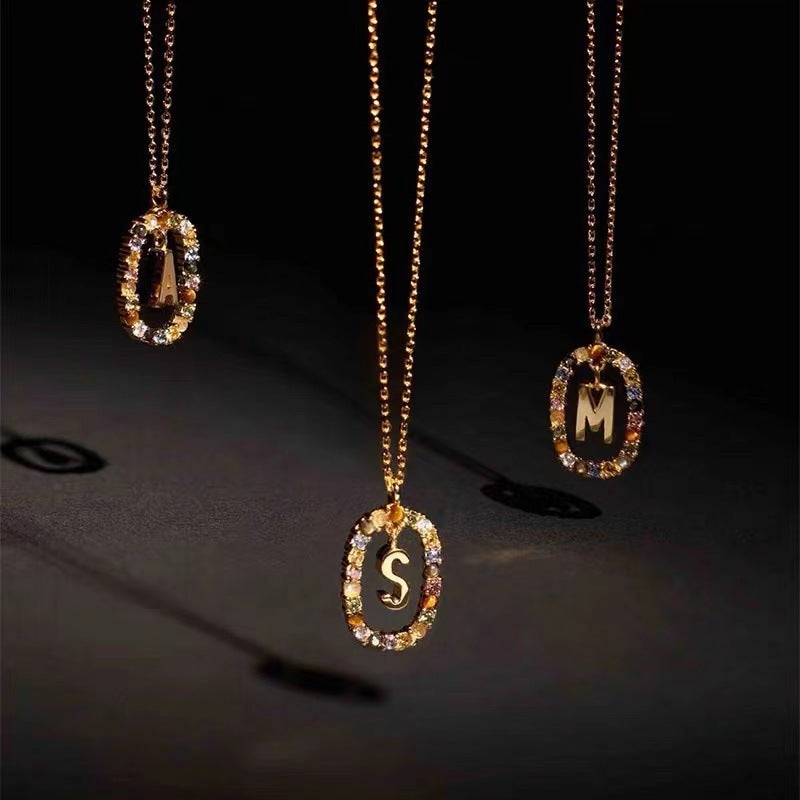 Stylish Zircon Alphabet Clavicle Chain