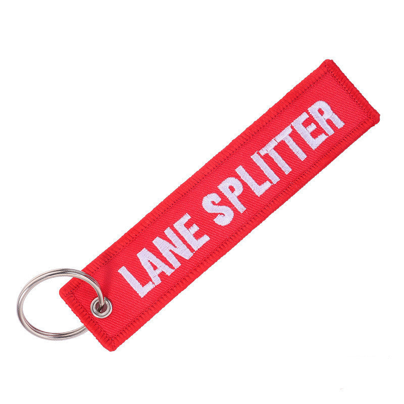 Motorcycle Embroidered Keychain