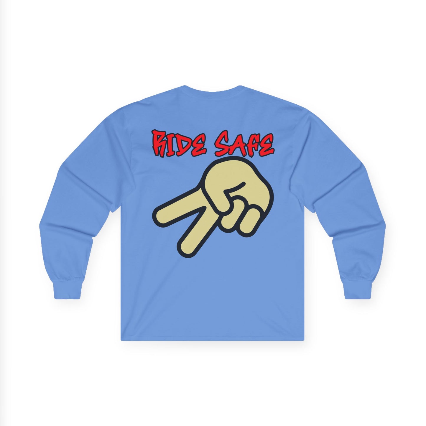 Ride Safe, Rad Moto Bunny, Unisex Long Sleeve Tee - Bold Graphic T-Shirt for Motorcycle Enthusiasts