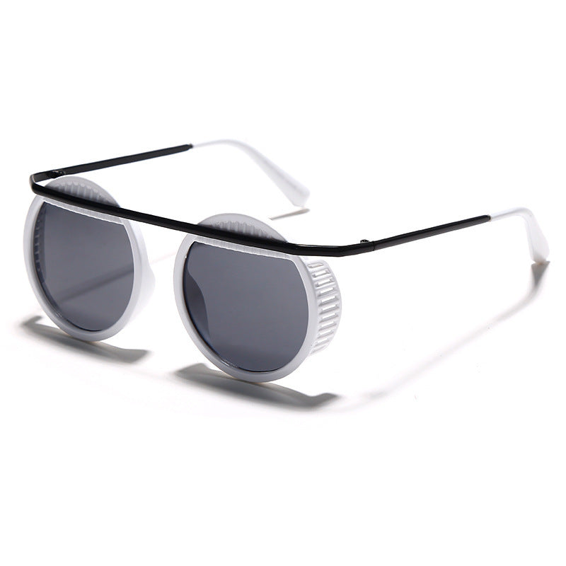 Round frame steampunk sunglasses