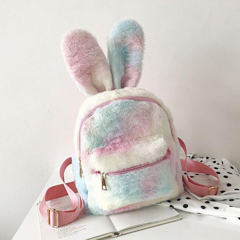 Wild rabbit ears plush mini backpack