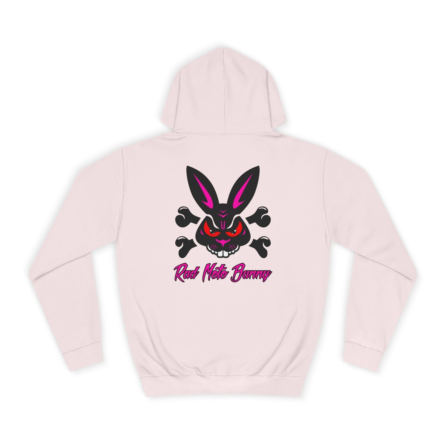 Rad Moto Bunny, Unisex Hoodie - Biker Style Sweatshirt for Motorcycle Enthusiasts