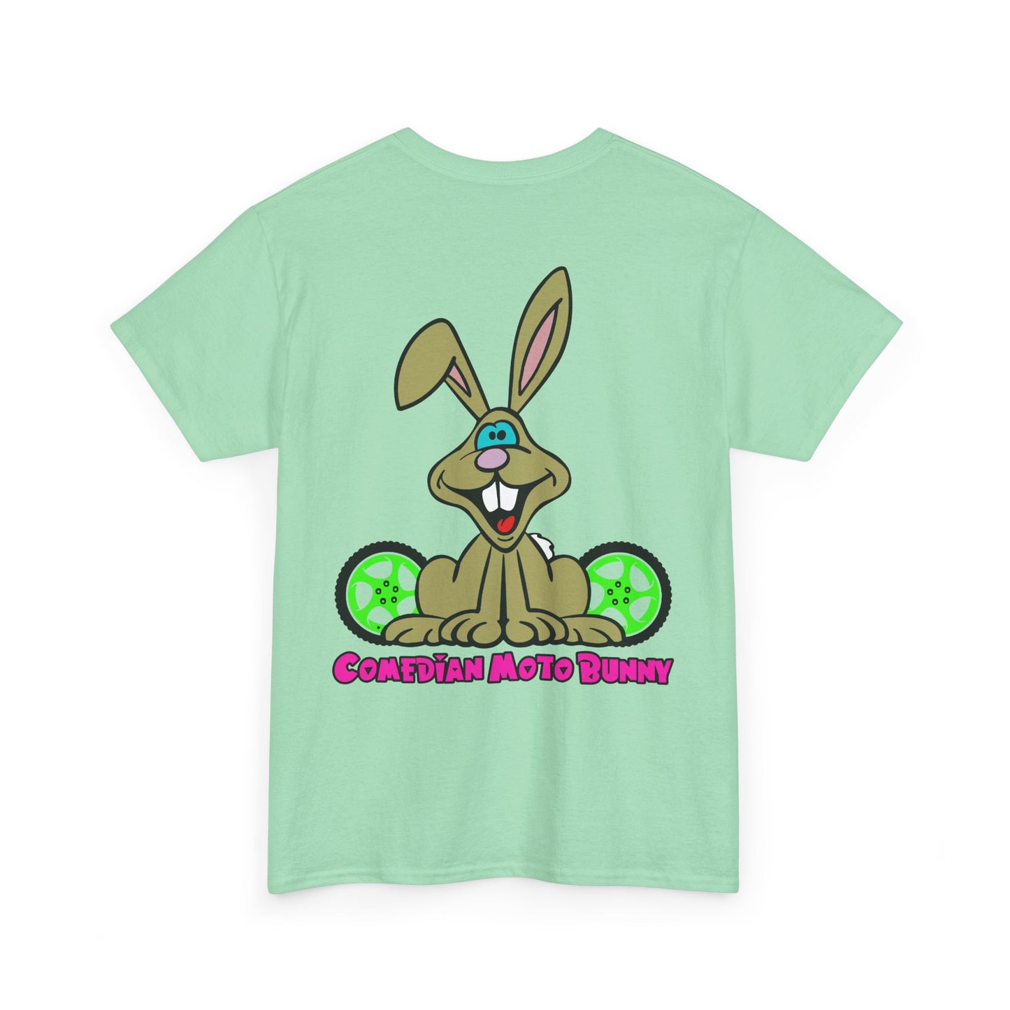 Comedian Moto Bunny, Rad Moto Bunny, Heavy Cotton T-Shirt