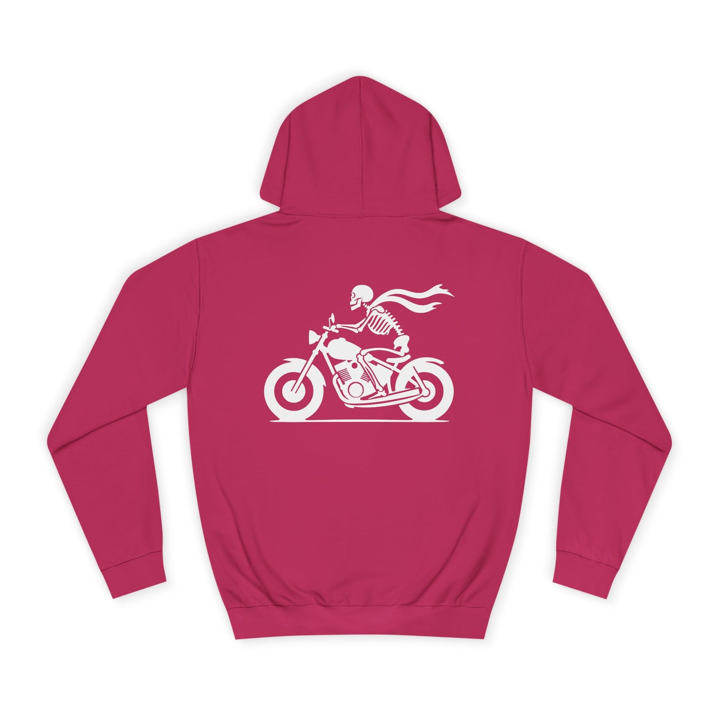 Skeleton Rider, Rad Moto Bunny, Unisex Hoodie - Biker Style Sweatshirt for Motorcycle Enthusiasts
