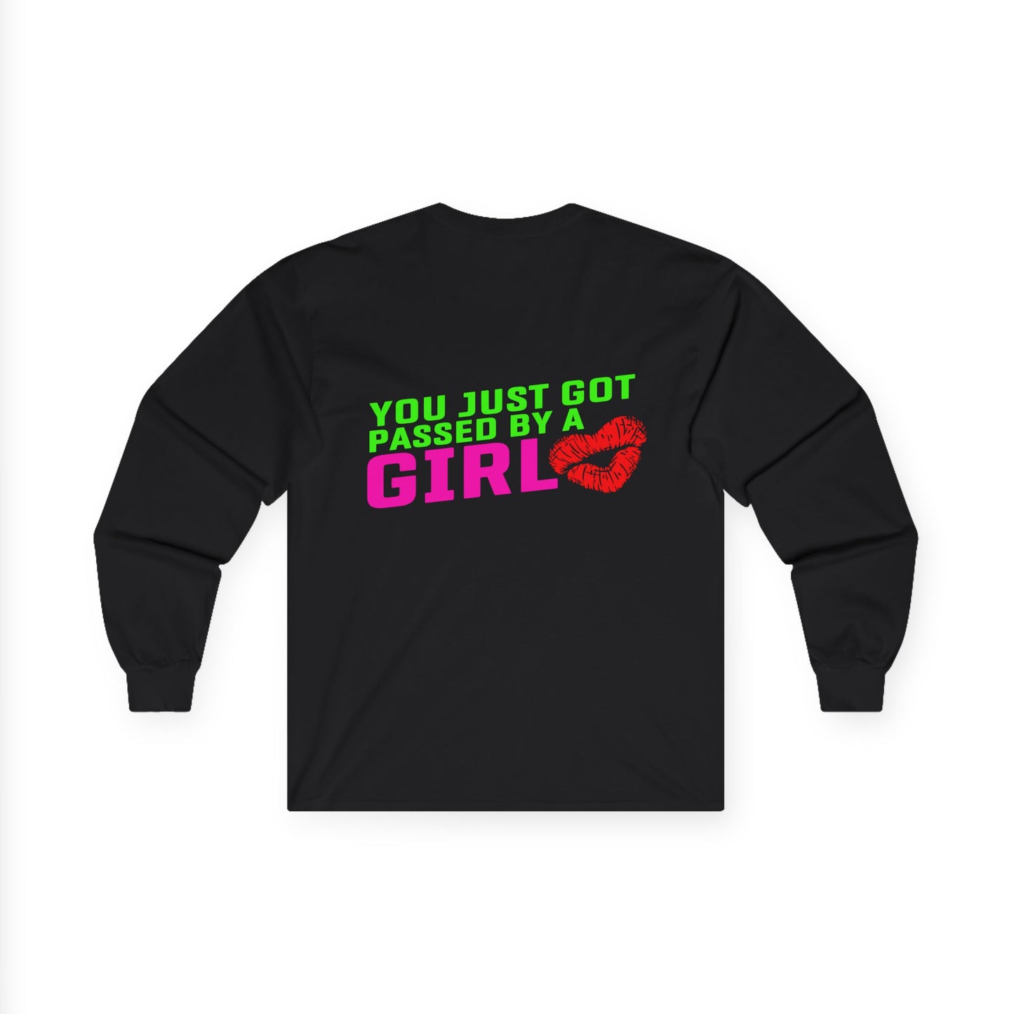 You just got passed by a Girl, Rad Moto Bunny, Unisex Long Sleeve Tee - Bold Graphic T-Shirt for Motorcycle Enthusiasts