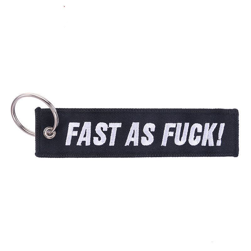 Motorcycle Embroidered Keychain