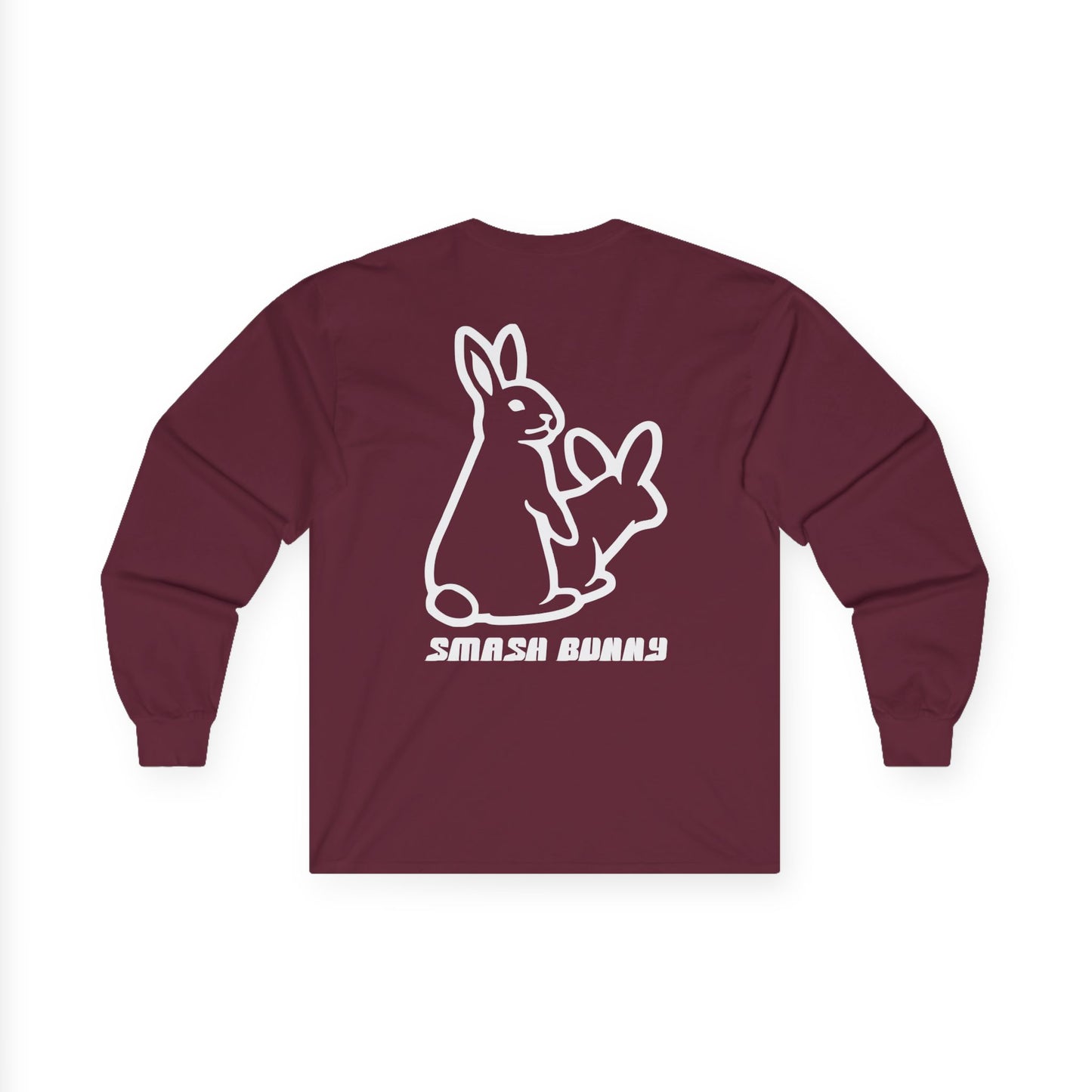 Smash Bunny, Rad Moto Bunny, Unisex Long Sleeve Tee - Bold Graphic T-Shirt for Motorcycle Enthusiasts