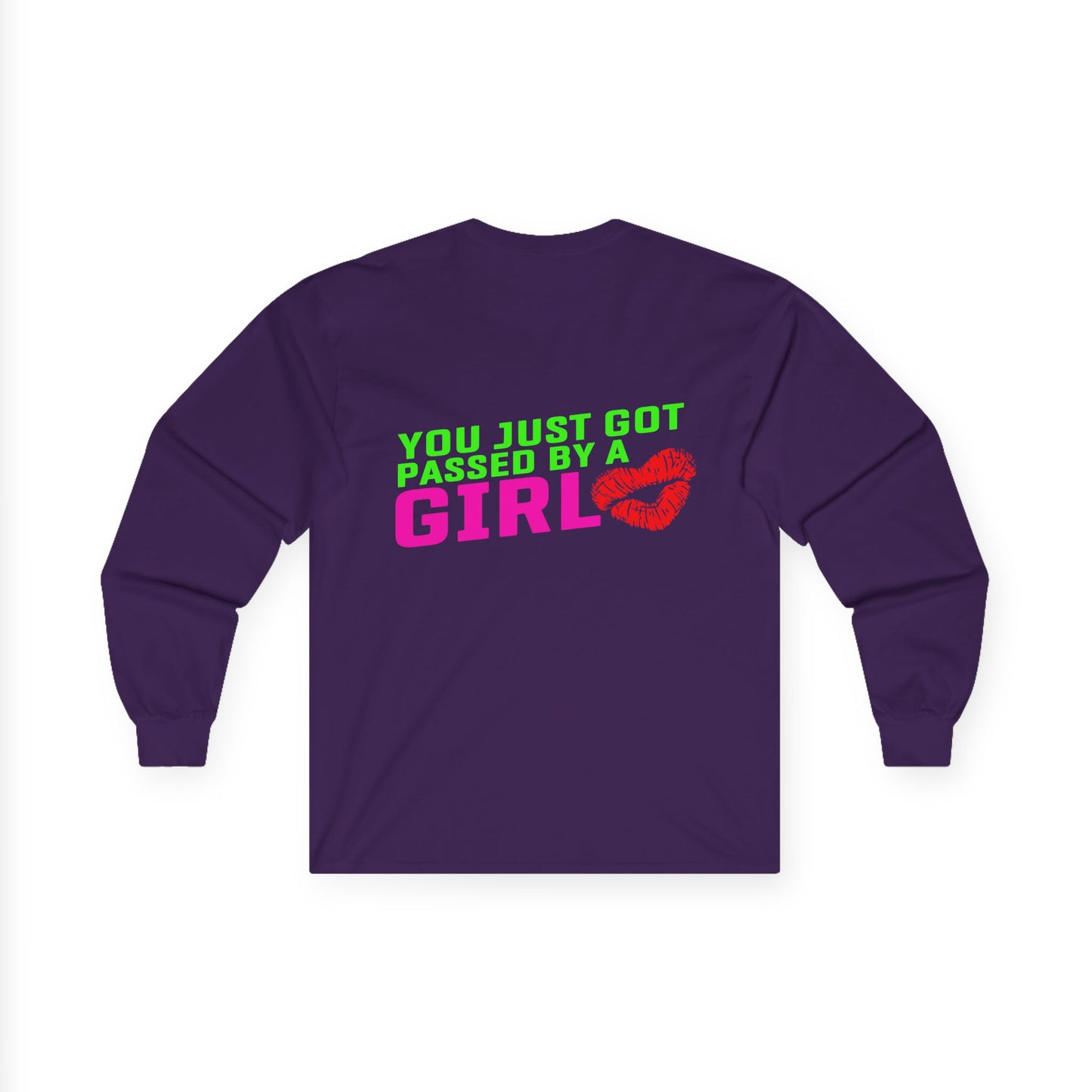 You just got passed by a Girl, Rad Moto Bunny, Unisex Long Sleeve Tee - Bold Graphic T-Shirt for Motorcycle Enthusiasts
