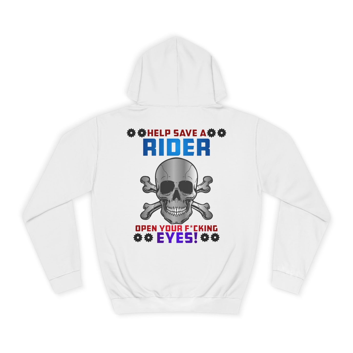 Help Save a Rider, Rad Moto Life Unisex Hoodie - Biker Style Sweatshirt for Motorcycle Enthusiasts