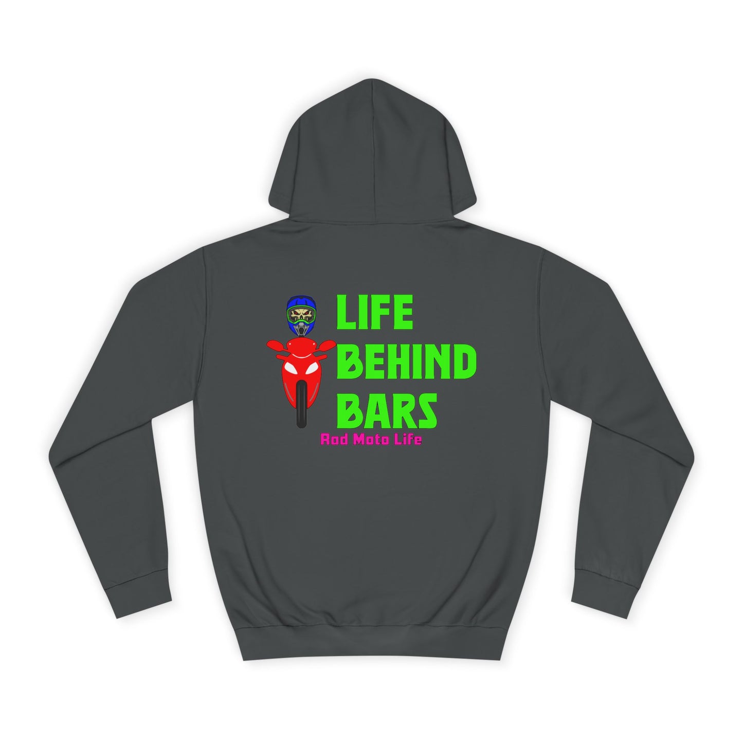 Life Behind Bars, Rad Moto Life Unisex Hoodie - Biker Style Sweatshirt for Motorcycle Enthusiasts