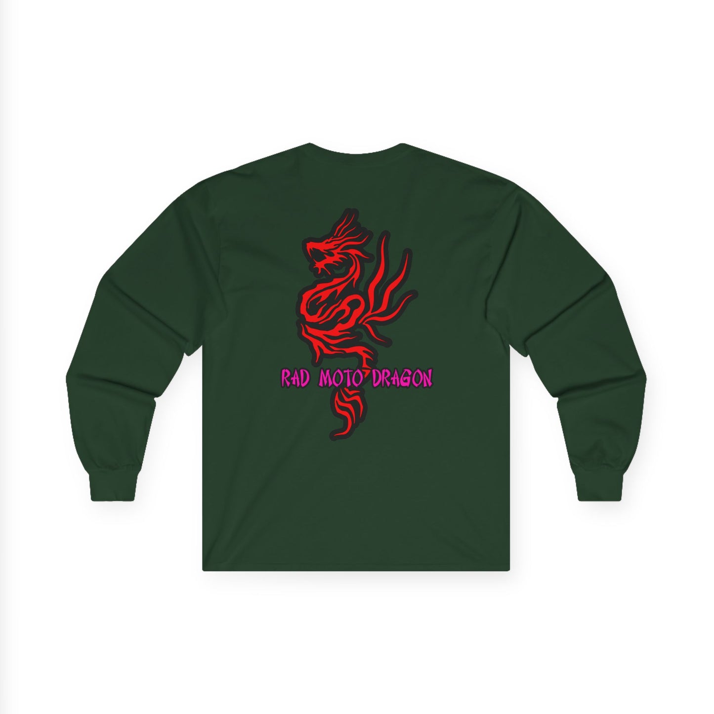 Rad Moto Dragon, Rad Moto Life, Unisex Long Sleeve Tee - Bold Graphic T-Shirt for Motorcycle Enthusiasts
