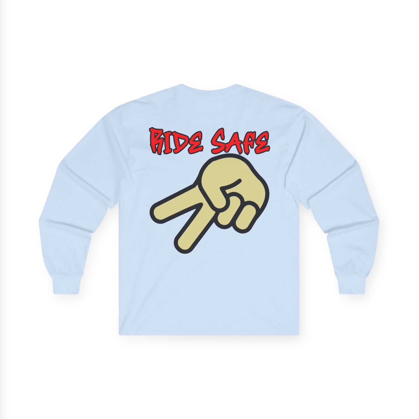 Ride Safe, Rad Moto Bunny, Unisex Long Sleeve Tee - Bold Graphic T-Shirt for Motorcycle Enthusiasts
