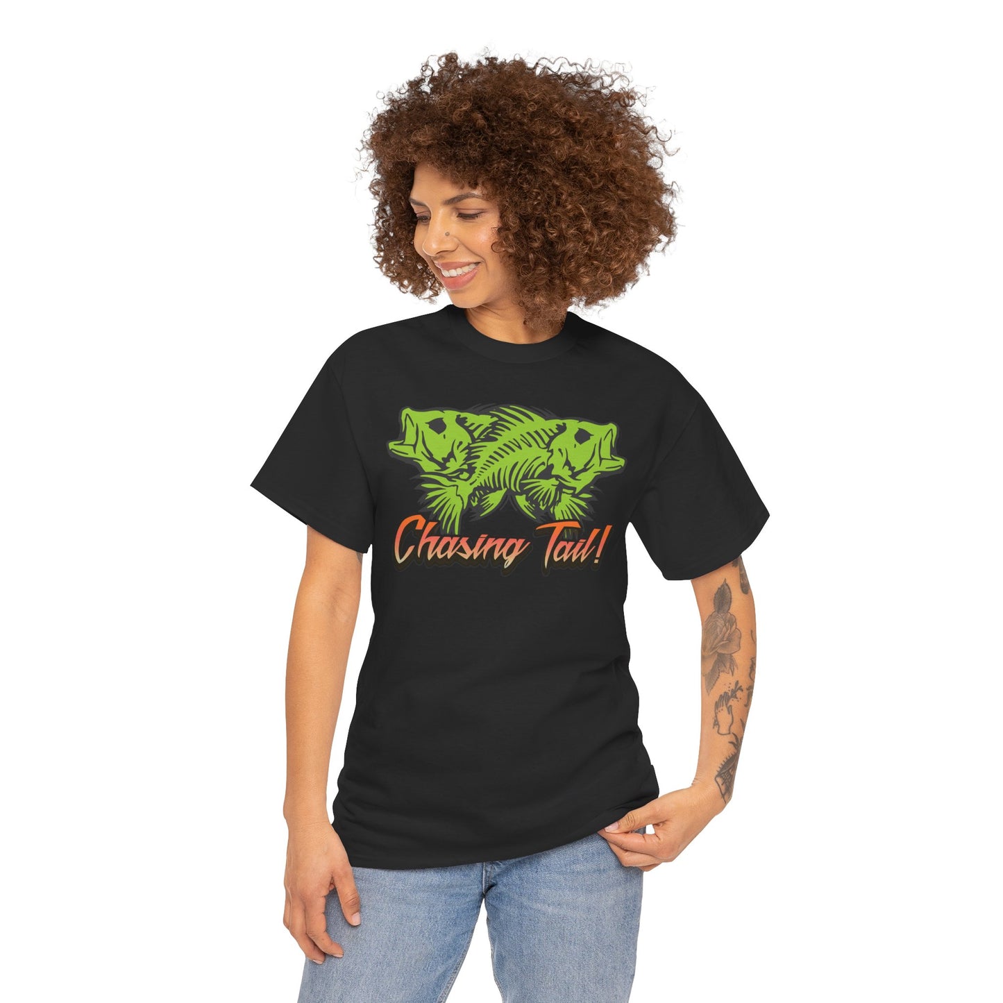Chasing Tail. Heavy Cotton T-Shirt