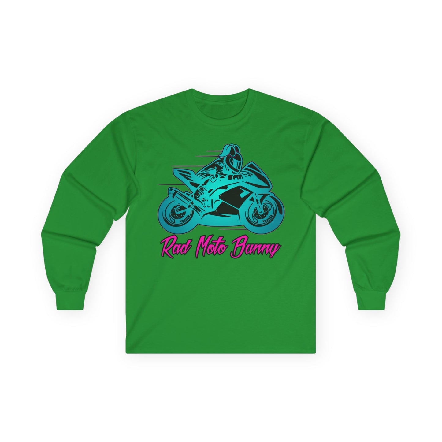 If you think my ears are big, Rad Moto Bunny, Unisex Long Sleeve Tee - Bold Graphic T-Shirt for Motorcycle Enthusiasts