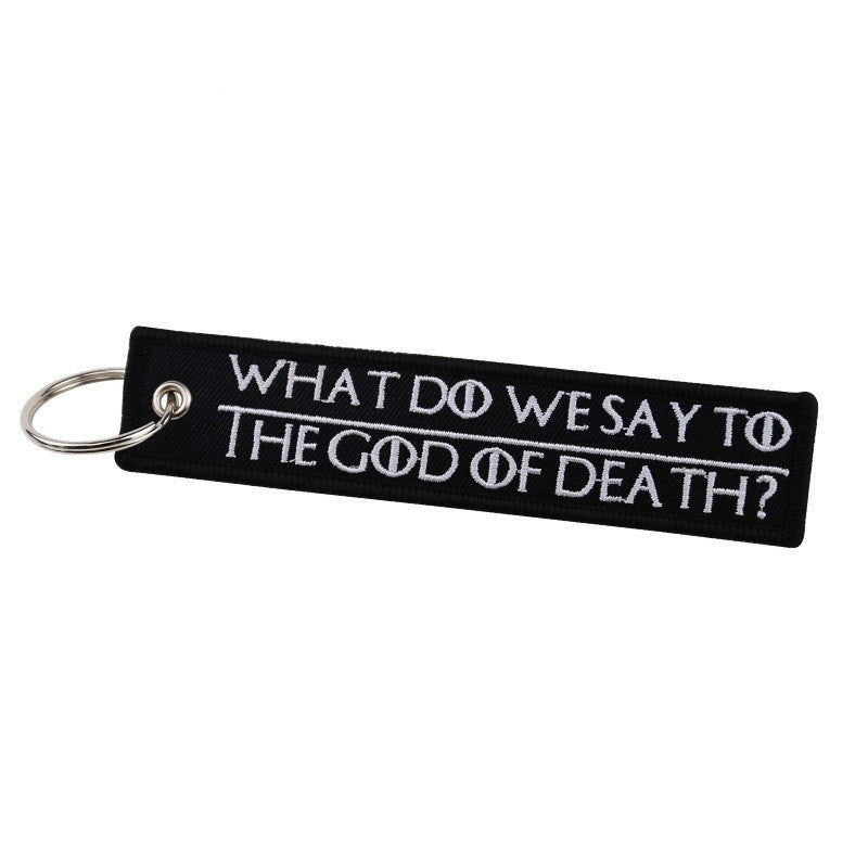 Motorcycle Embroidered Keychain